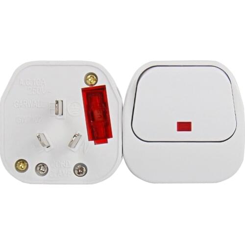 High quility white 10A 250V 3 pins removable ABS material Austrian standard Adaptor plug with fuse and independent switch