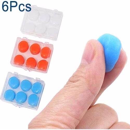 6PCS For Adult Children Slpeeping Aid Showering Swimming Anti-Noise Soundproof Ear Plugs Earbud Ear Protector Earmuffs