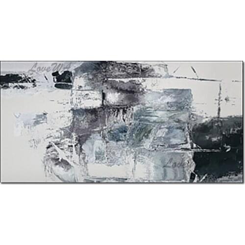 Abstract Black And White Wall Hangings New Arrival Design Wall Canvas Oil Painting Art Modern Home Decoration Showpieces