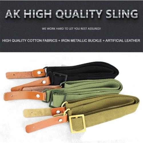 AK 47 Original Gun Sling Airsoft Military Hunting Shooting Adjustable Leather Tactical AK Rifle Strap Survival Belt new