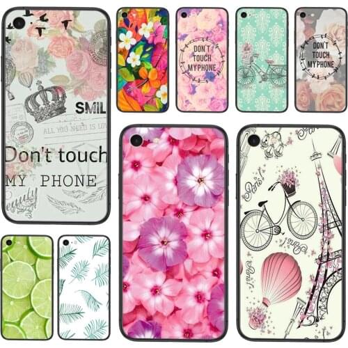 JR Soft Mobile Phone Skin Case Do Not Touch My Phone Pink Flower For Redmi K40 9C Nfc 9A 8A 7A K30S K30 Pro Plus 5G