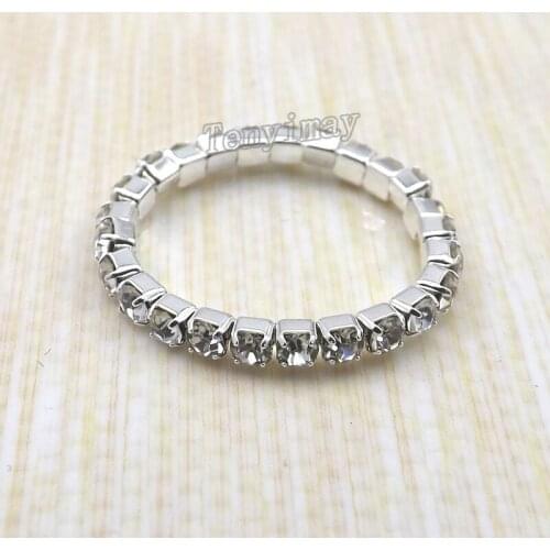 Cheap transparent crystal rings, stretchy prong setting rings free shipping, fashion adjustable ring for party. korea style ring