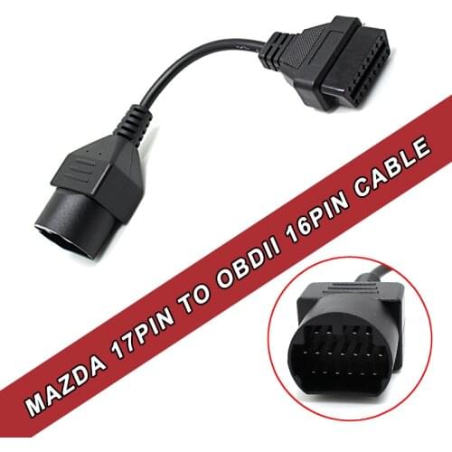 17 Pin to 16 Pin Cable OBDII OBD2 Cable Diagnostic Adapter Connector For Mazd a