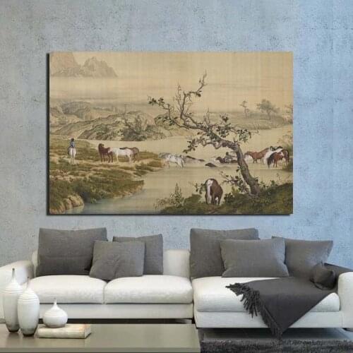 Giuseppe Castiglione Landscape Painting Canvas Painting Print Living Room Home Decoration Modern Wall Art Oil Painting Poster