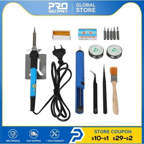 PROSTORMER 60W electric iron sleeve thermostat welding repair tool circuit board Heat Pencil kit 110/220V