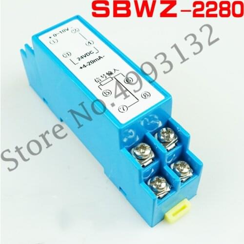 SBWZ-2280 Rail Type Temperature Transmitter PT100 0.2 Level Temperature Transmission Module 24VDC 4-20mA