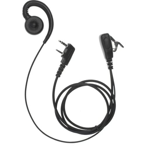 G-Type Earhook Earpiece Thick Braided Wire Walkie Talkie Headset for 2 Pin Two Way Radio Baofeng UV-5R UV-82 BF-888S