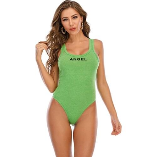Sleeveless Sexy Bodysuit Women Summer Romper Green Color Backless Blouses Female Jumpsuit Lady Body Tops Fashion Casual Overalls