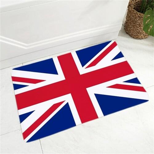 CLOOCL British Flag Doormat America Canada Flags Print Indoor Hallway Mats Non Slip Fluff Door Floor Mats Decor Porch Doormats