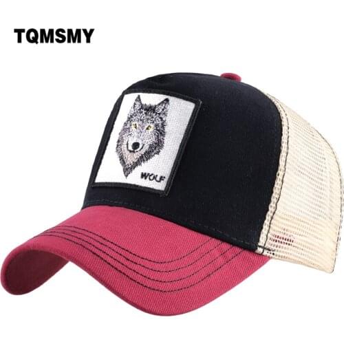 TQMSMY Fashion Cotton Baseball Cap mens Snapback Hats For women Hip hop Gorras bone Embroidered Wolf Caps Trucker Hats TMDHL