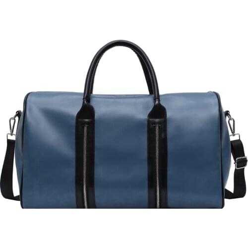 New PU Leather Men Traveling bag Short-Distance Women luggage bag Casual Large travel bag organizer Big Black sport bag for men