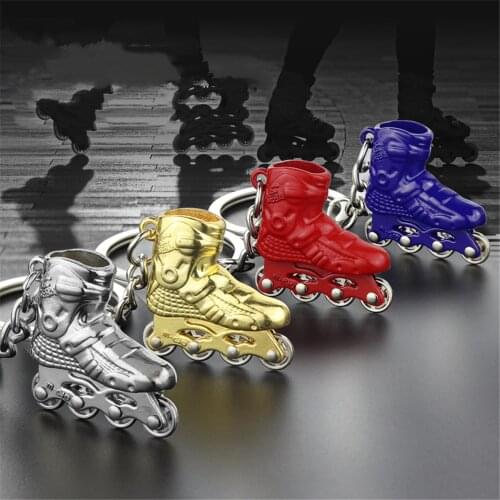 New Fashion Simulation Skates Keychain Stainless Steel Keyring Exquisite Bag Pendant Keyholder
