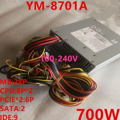 New PSU For 3Y Rated 700W Peak 900W Power Supply YM-8701A