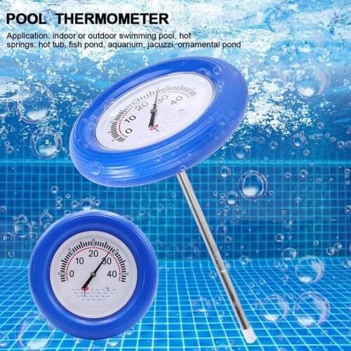 Floating Pool Thermometer Large Centigrade Dial Plate Water Temperature Gauge with String for Spa Tub Pond MUMR999