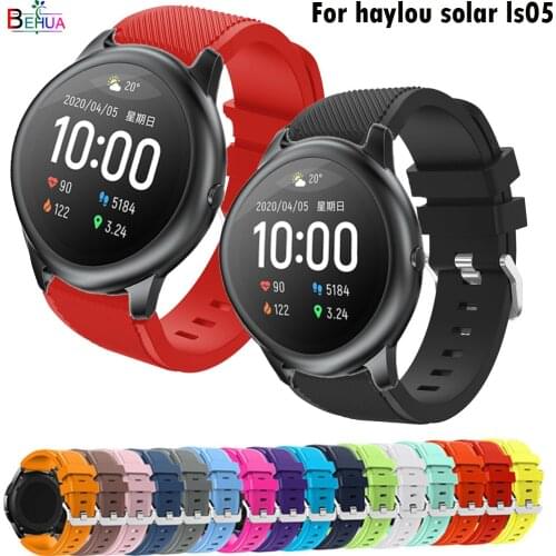 22mm Watchband Correa For Xiaomi haylou solar ls05 Strap silicone Sport bracelet for Haylou Solar LS05 wristband Accessories new