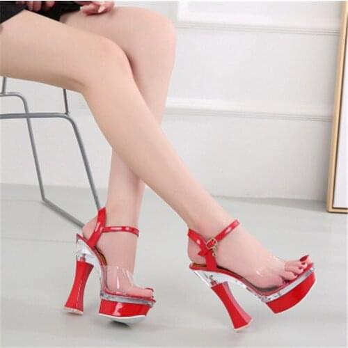 14 cm high thick wedge heel sandals, models summer waterproof platform non-slip platform sexy versatile sandals