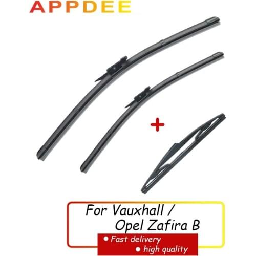 APPDEE Wiper Front Rear Wiper Blades For Vauxhall / Opel Zafira B 2005-2011 Windshield Windscreen Window 28"+22"+14"