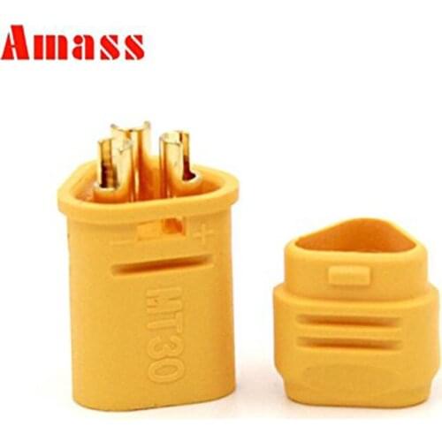 Amass MT30 plug connector 2mm 3-pin Connector Motor Bullet Plug For RC ESC Lipo Battery 2 Pairs/bag
