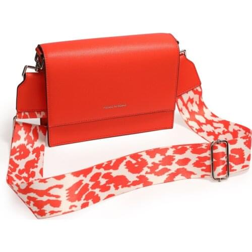 Fashion Small Square Bag Women PU Leather Female Wide Shoulder Strap Bag Ladies Crossbody Bags Handbag High Quality Solid Color