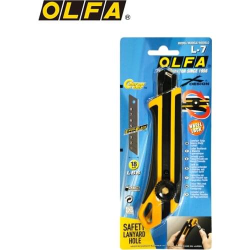 OLFA Utility Knife 18mm Knob Lock Cutter OLFA L-7 End Hanging Large Utility Knife