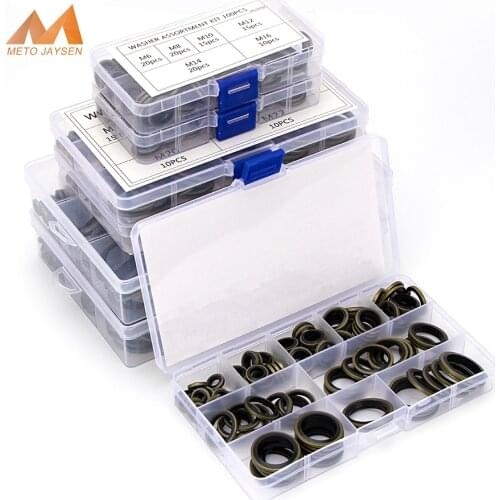 115-162pcs Sealing Washer O-Ring Flat Gasket M6 M10 M14 M18 M20 M24 M27 M30 M33 M36 Seal High Pressure Gauge Couplers Socket S27