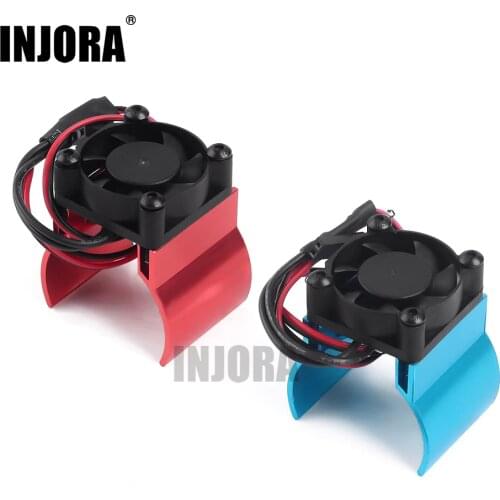 INJORA 1PCS RC Car Motor Heat Sink Cooling Fan with Thermal Receptor for 1/10 RC Crawler Car TRAXXAS TRX-4 Axial SCX10 90046