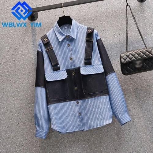 Женские рубашки в полоску WBLWX YIM China At AliExpress