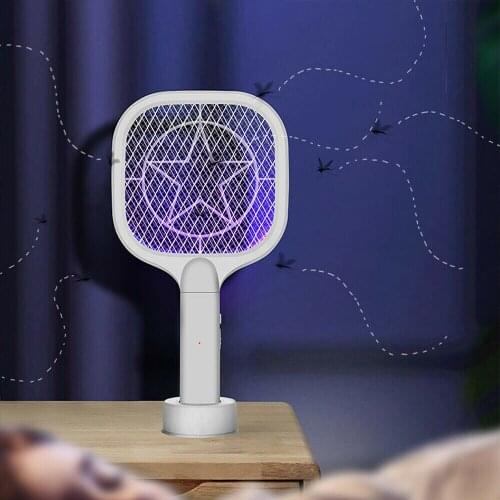 Usb Electric 2 In 1 Mosquito Swatter Lamp Anti Fly Bug Zapper Racket Killer Trap Usb Rechargeable Anti Mosquito Racket Swatter