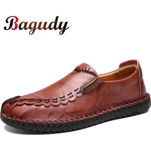 2019 Brand Men Casual Shoes Genuine Leather Men business Moccasins Shoes Italy Designer Shoes Driving flat Loafers Big Size38-48