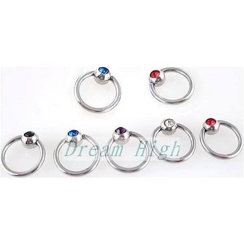 316L Stainless Steel Ear Piercing Nose Ring Lip Ring Body Piercing 316L Surgica Steel 100pcs/lot Mixed Color