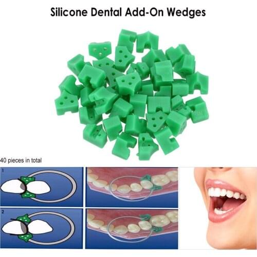 40pcs/bag Dental Silicone Add On Wedges Rubber TOR VM Delta Ring Tine Silicone Dental Wedges Rubber No 1.861 Dental material