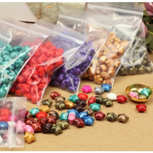 50 grains/bag vintage sealing wax tablet pill beads granule/grain/strip sticks for stamping Wax seal ancient sealing wax stars