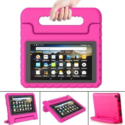 Case For Amazon Fire 8 2020/8 Plus 2020/Fire 7 5th 7th 9th/HD 8 6th 7th 8th Childs Foam Eva Holder Handle Tablet Stand Cover