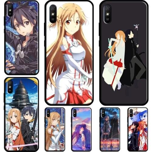 Anime Sword Art Online SAO For Xiaomi Redmi 9T 9C 9A K40 Case For Redmi Note 10 Pro Note 9 Pro 8 Pro Note 8T 9S Cover