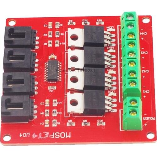 Four Channel 4 Channel Way Route MOSFET Button IRF540 V4.0+ MOSFET Switch Module DC Motor Drive Dmimmer Relay Board