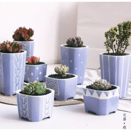 Nordic Flower Pots Industrial Style Colorful Ceramic Flowerpot Succulent Planter Cylindrical Shape Flower Pot Succulent Pot