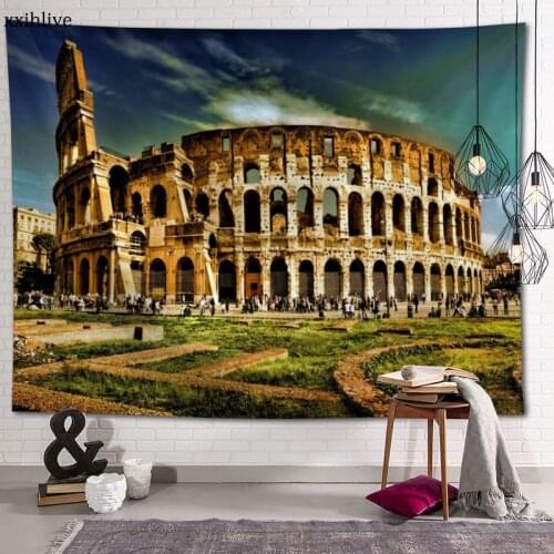 Ancient Roman Classical Art Architecture Custom HD Tapestry For Carpet Travel Mattress Wall Carpets Art Home Decor 100x150cm