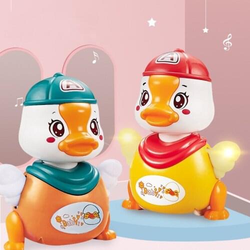 Electric Swinging Yellow Duck Toy Lights Flashing Rocking Music Early Education Toys Baby Safe And Fun Smart Montessori Toys
