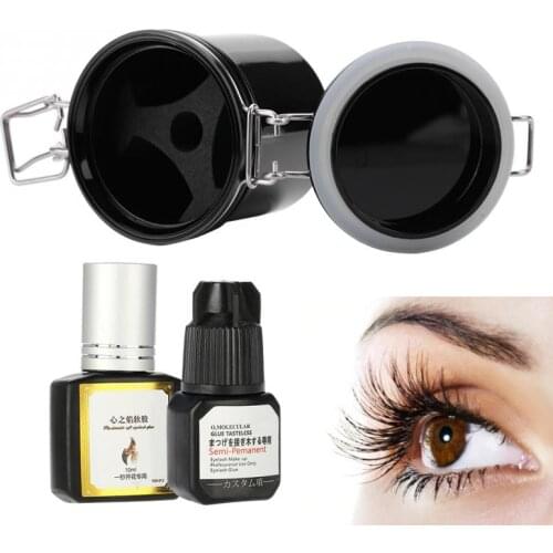 Eyelash Glue Storage Tank Individual Adhesive Stand Eyelash Extension Activated Sealed Storage Jar Container Makeup Tool ac