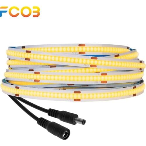 360 LEDs Flexible FCOB Led Lights RA90 FOB LED Strip Light COB High Density Linear Dimmable Warm Nature Cool White 10W/M 12V 24V