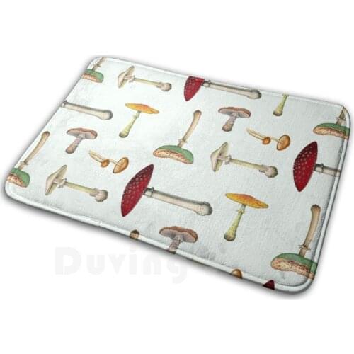 Mushroom Medley Soft Non-Slip Mat Rug 1781 Carpet Cushion Mushroom Fungus Vintage Retro Bujo Scrapbooking Scrapbook