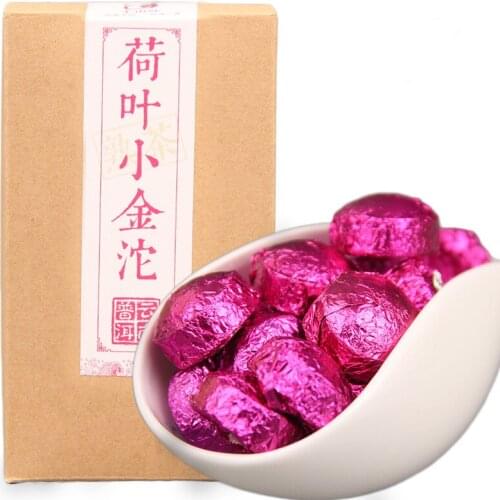 China Yunnan Mini Pu'er Tea Ripe Tea Xiaotuo Tea Lotus Leaf Tea Box 250g Green Food for Health Care