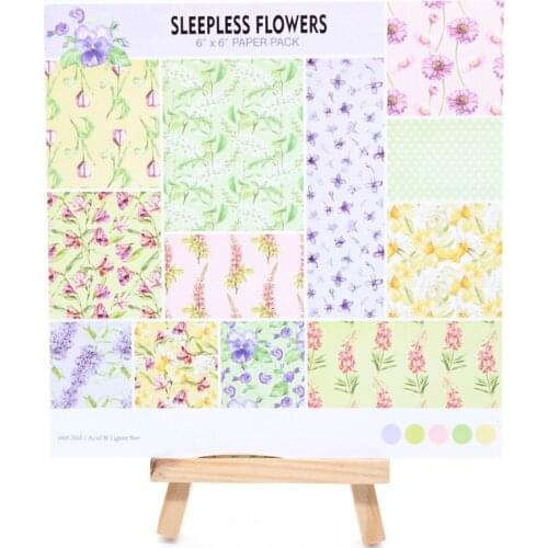 KSCRAFT 12pcs 6" Single-side Printed Flowers pattern creative papercraft art paper handmade scrapbooking kit set book