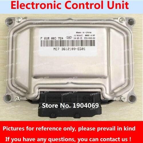 Engine Computer Board F01R00D724 3612100-EG01 F01RB0D724 ME7 ECU F01R00DC42 3612100XEG39 F01RB0DC42 For Great Wall FLORID Car