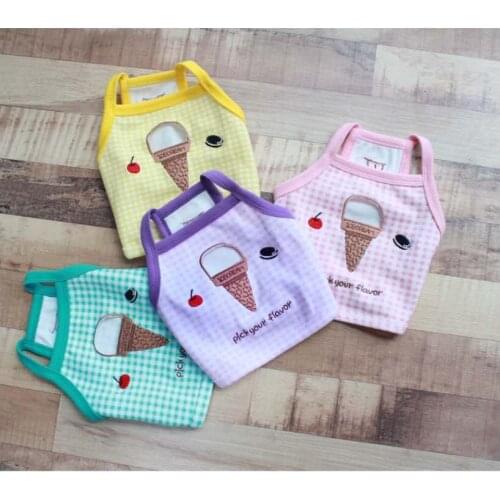 Cute Dog cloth Summer Ice Cream Small And Medium Dogs Luxury Dog Outfit for Chihuahua Outdoor Pet Clothing