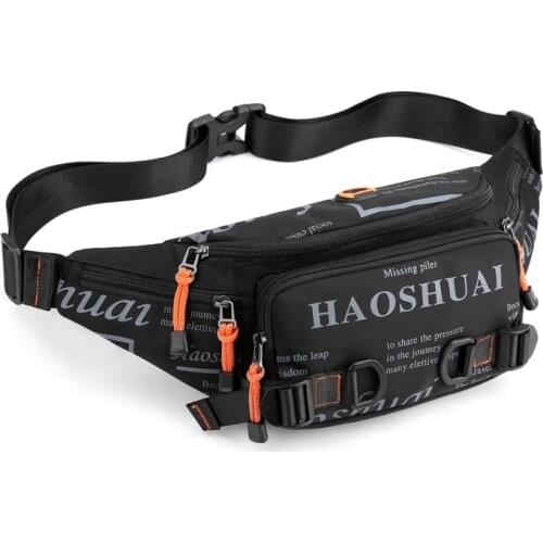 Fashion Letter Waist Bags For Men Casual Nylon Waist Packs Hot Sale Unisex Belt Bag Fanny Pack Travel Storage Chest Bags Leg Bag