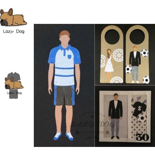 Mens Sports Short Sleeve Metal Cutting Dies Scrapbooking StencilCraft Embossing Die Cuts Card Making New Dies For 2019