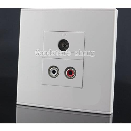 Wall Face Plate RCA AV Audio+ TV Jack Outlet Socket Assorted Panel Faceplate