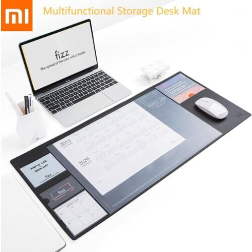Xiaomi Youpin Fizz Storage Desk Mat Black Multifunctional For Writing Large Anti-Slip Laptop Pad For Office Mouse Pads New 2021
