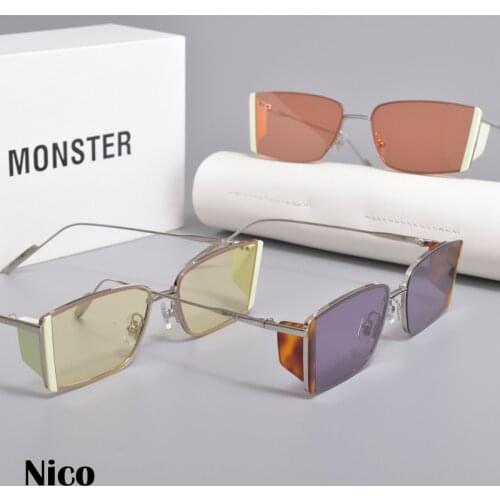 2021New fashion style Stainless Steel sun glasses women men glasses frame GENTLE NICO Women Sunglasses